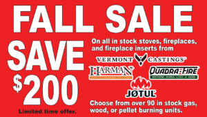Fall Stove and Fireplace Sale