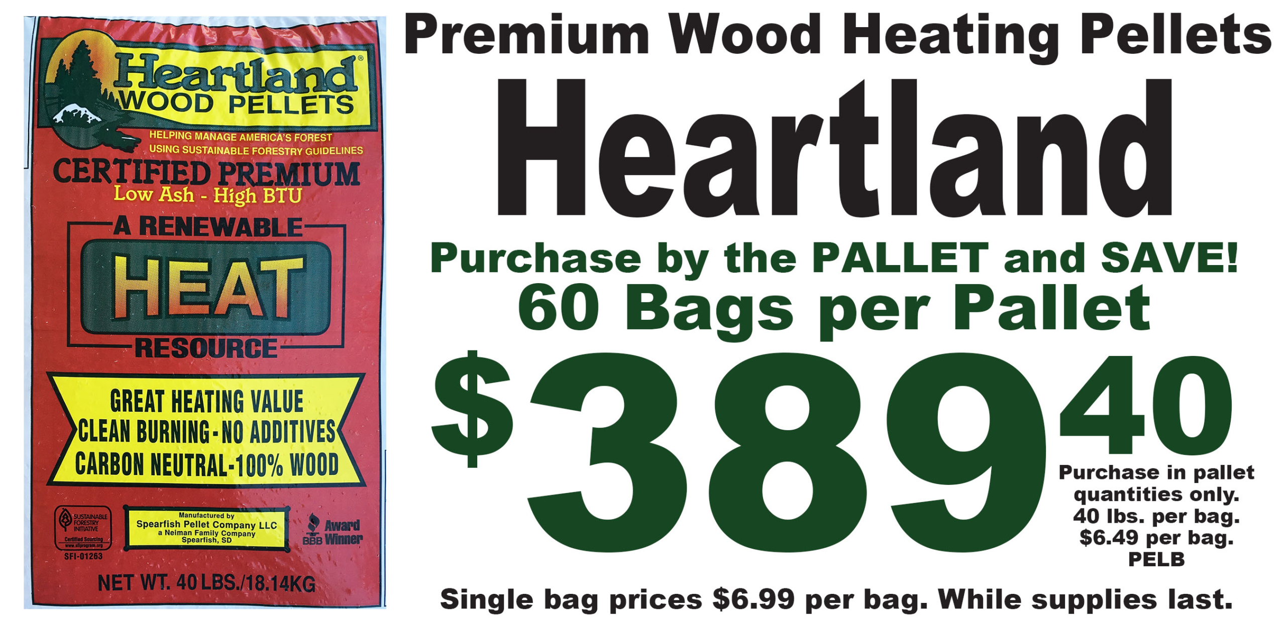 Heartland Pellet Sale